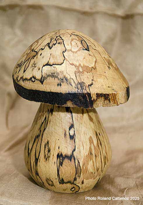 Champignon tourné. Hauteur : 13cm