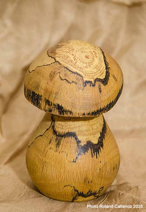 Champignon tourné. Hauteur : 11 cm.