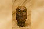 Chouette sculptée en bois